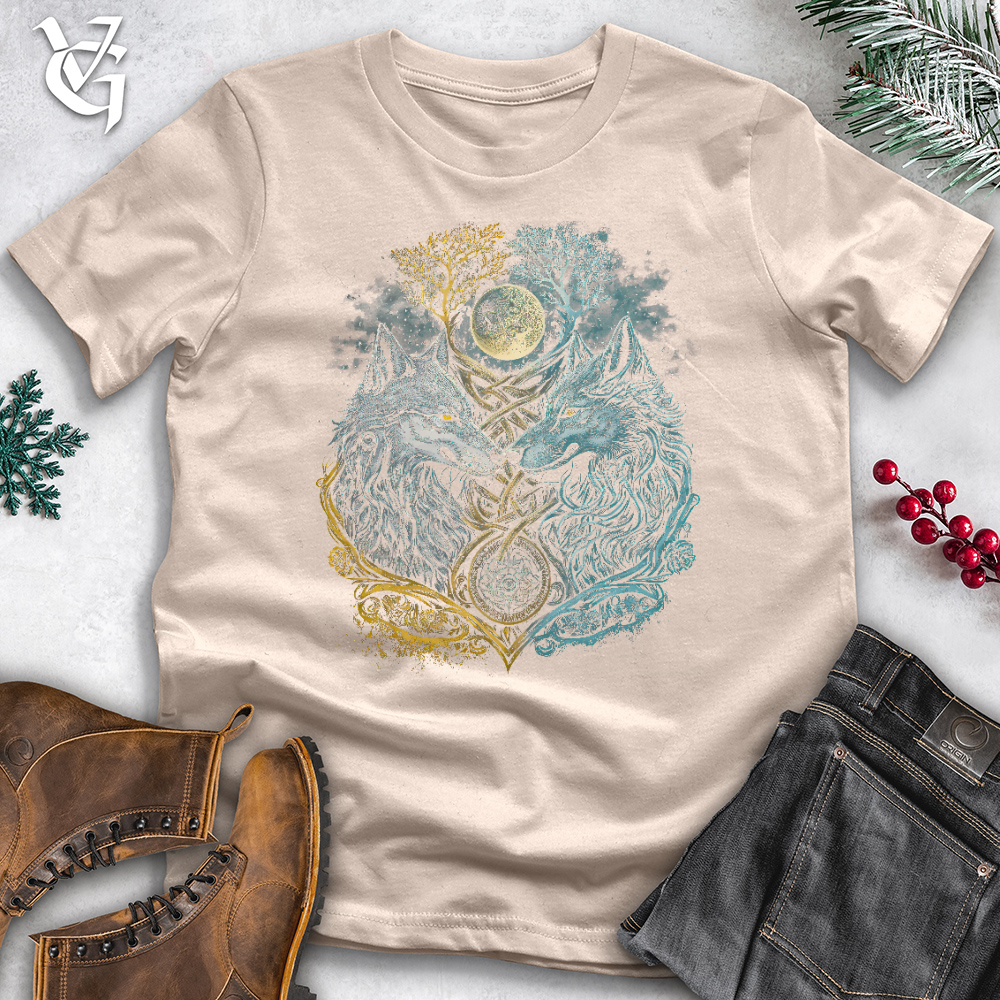 Viking Goods Two Wolf Cotton Tee Tan / L