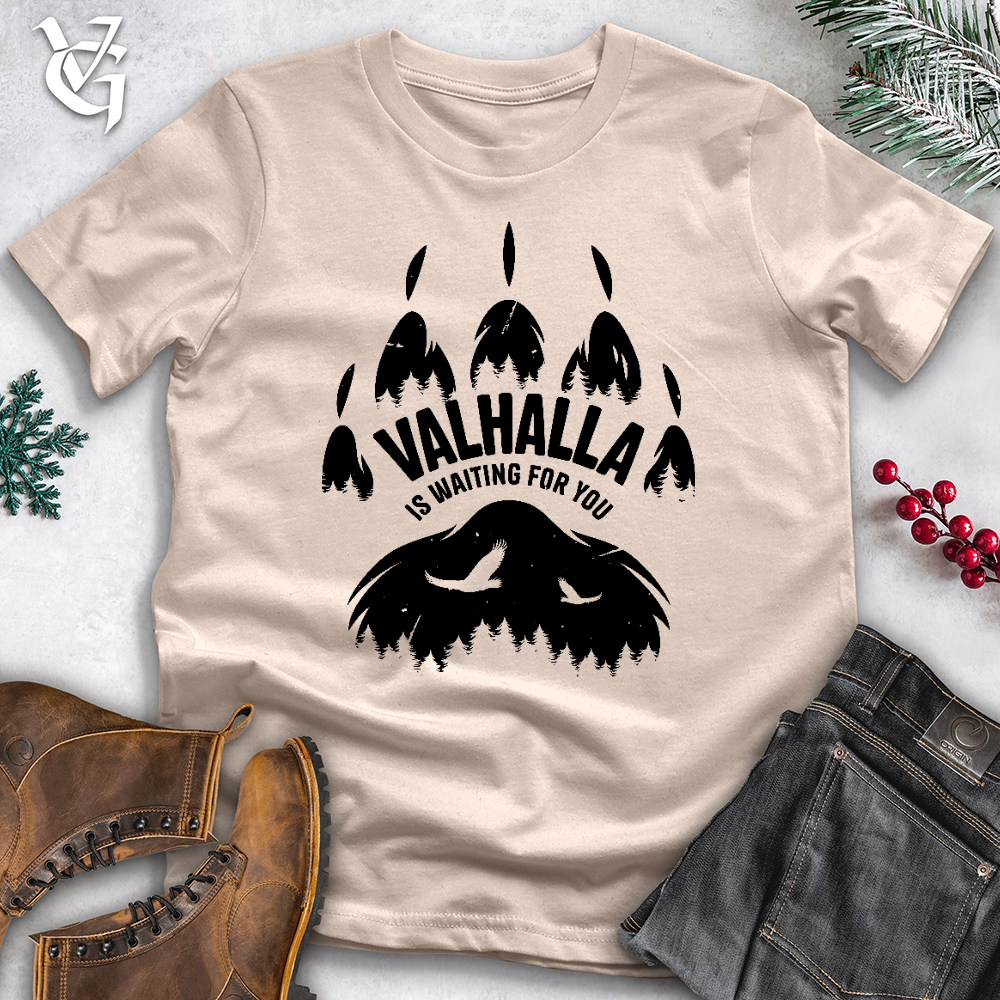 Viking Goods Valhalla Is Waiting Cotton Tee Tan / L