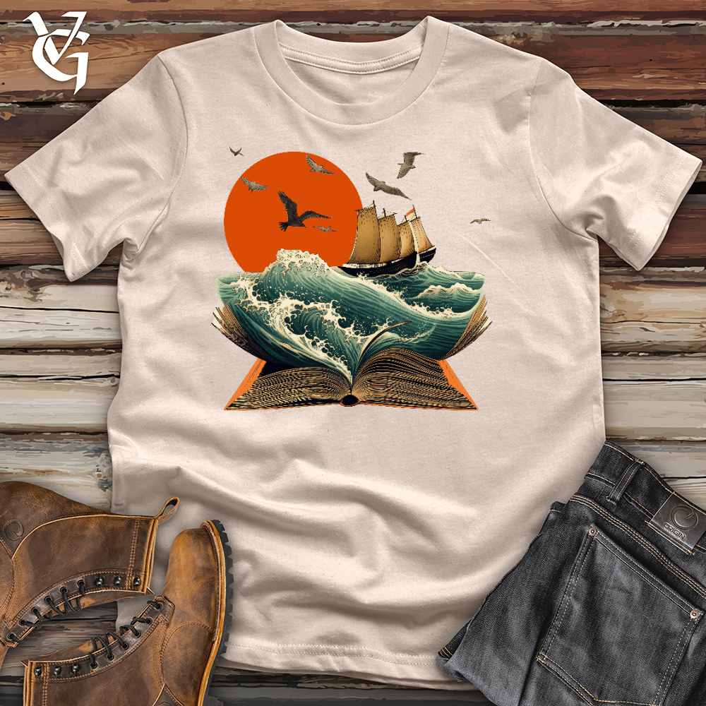 Viking Goods Waves Of Knowledge Cotton Tee Tan / L