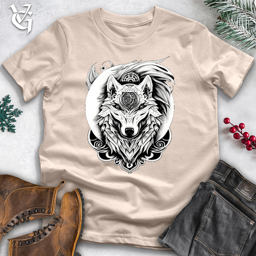 Viking Goods Wolf Swirl Cotton Tee Tan / L