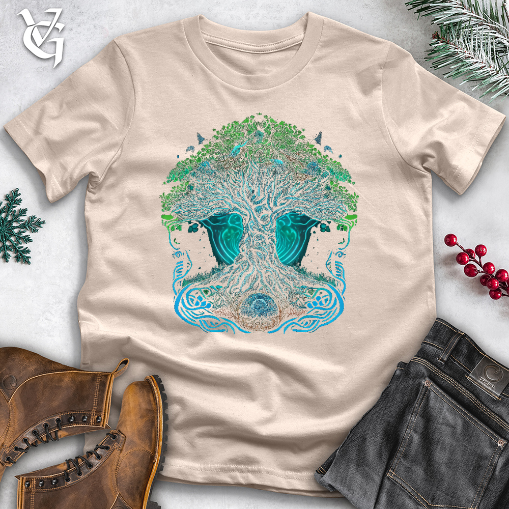 Viking Goods Yggdrasil Spirit Tree Cotton Tee Tan / L