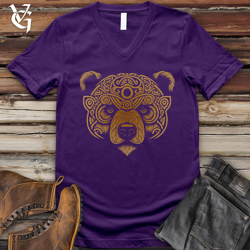 Viking Goods Golden Cub V- Neck Tee Team Purple / L