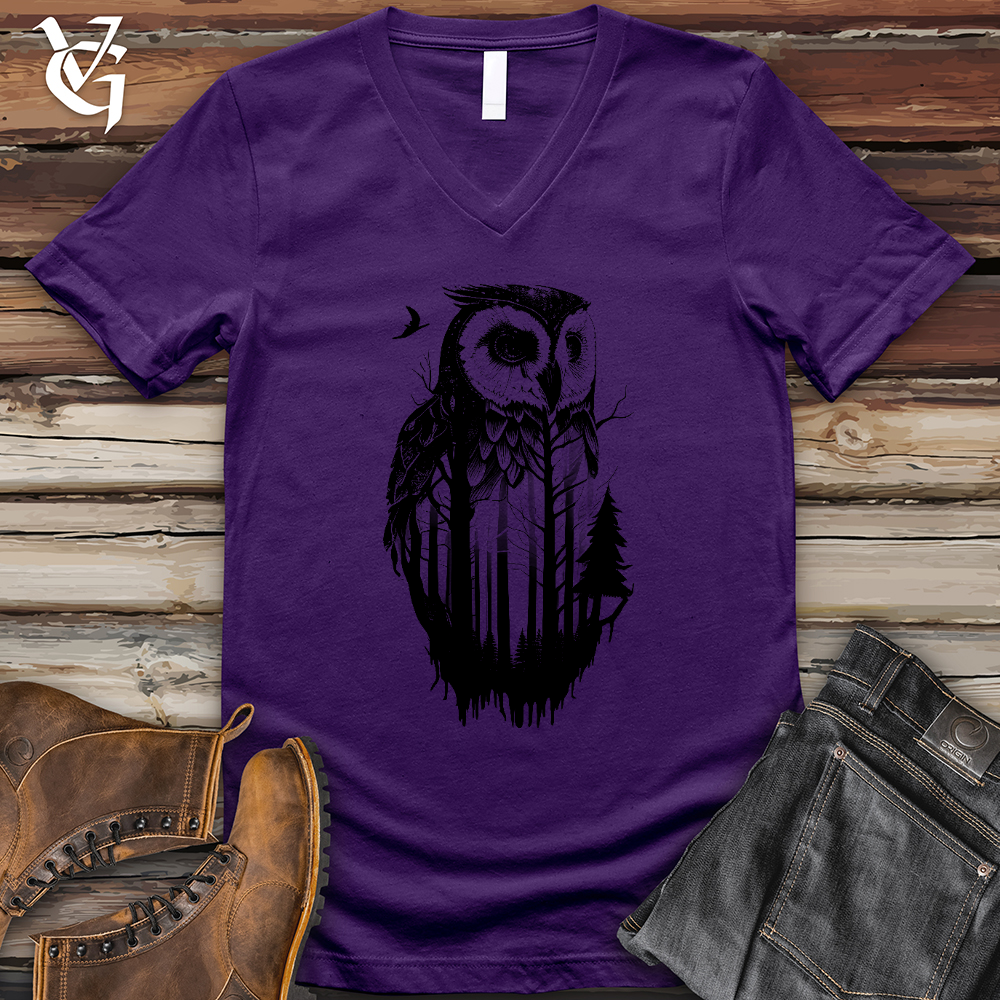Viking Goods Owl Soul V-Neck Tee Team Purple / L