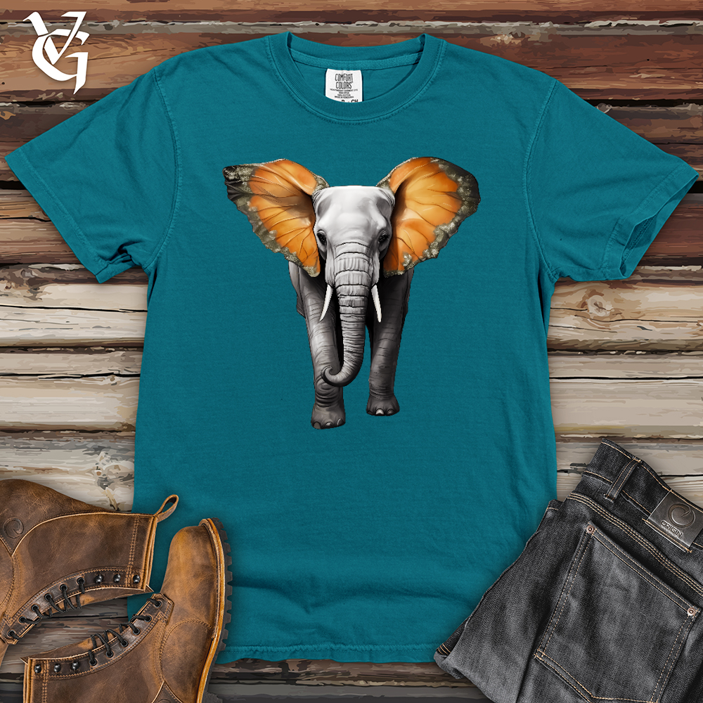 Viking Goods Butterfly Elephant Heavy Cotton Comfort Colors Tee Topaz Blue / L