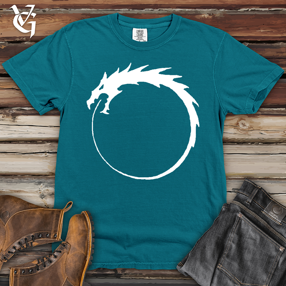 Viking Goods Dragon Circle Heavy Cotton Comfort Colors Tee Topaz Blue / L