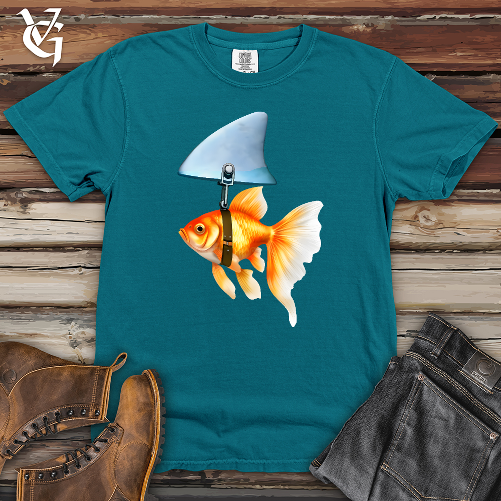 Viking Goods Goldfish Shark Fin Heavy Cotton Comfort Colors Tee Topaz Blue / L