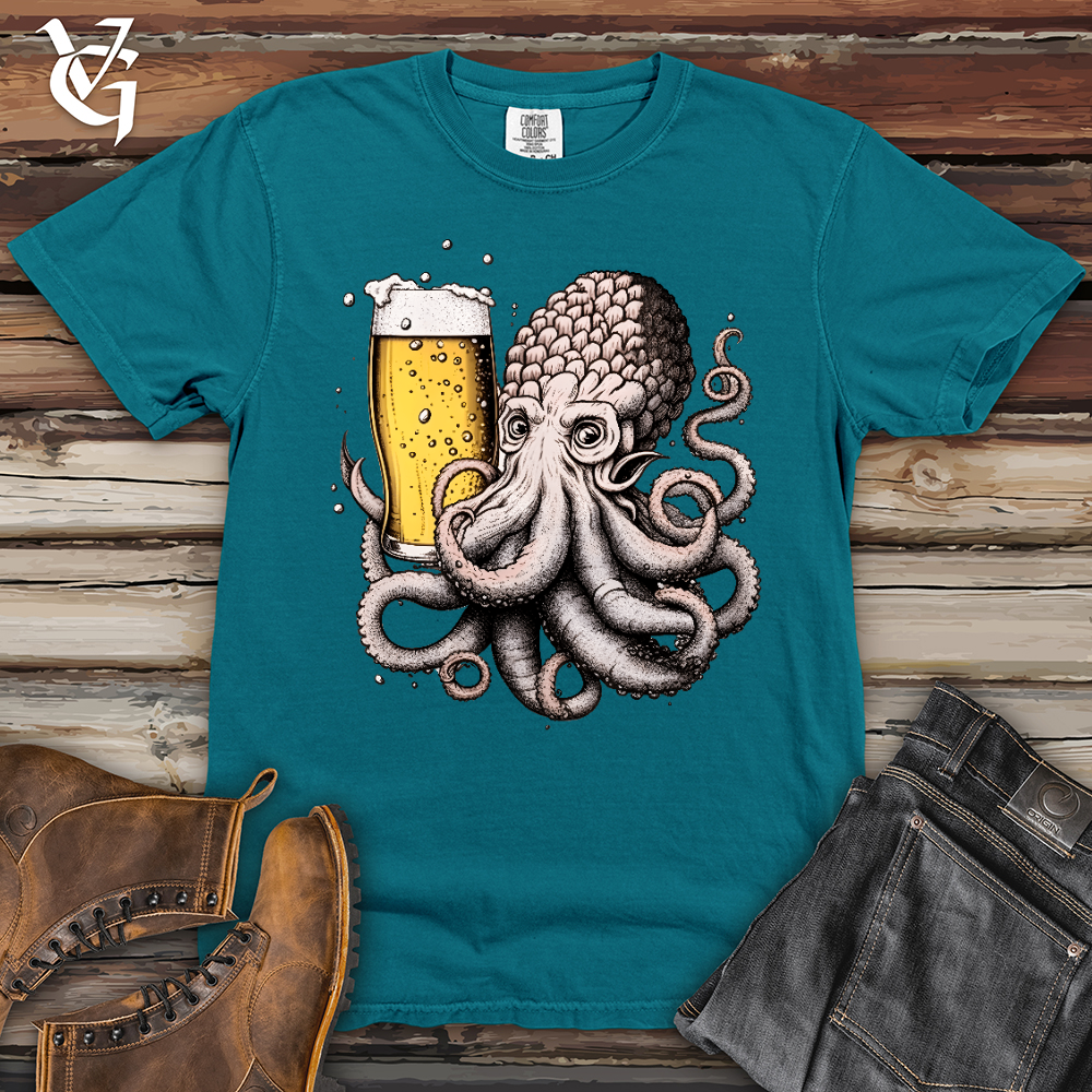Viking Goods Hoptopus Heavy Cotton Comfort Colors Tee Topaz Blue / L