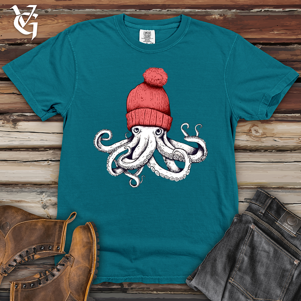 Viking Goods Octopus Chillin Heavy Cotton Comfort Colors Tee Topaz Blue / L