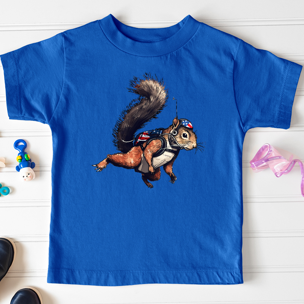 Viking Goods American Skydiving Squirrel Toddler Tee True Royal / 2T