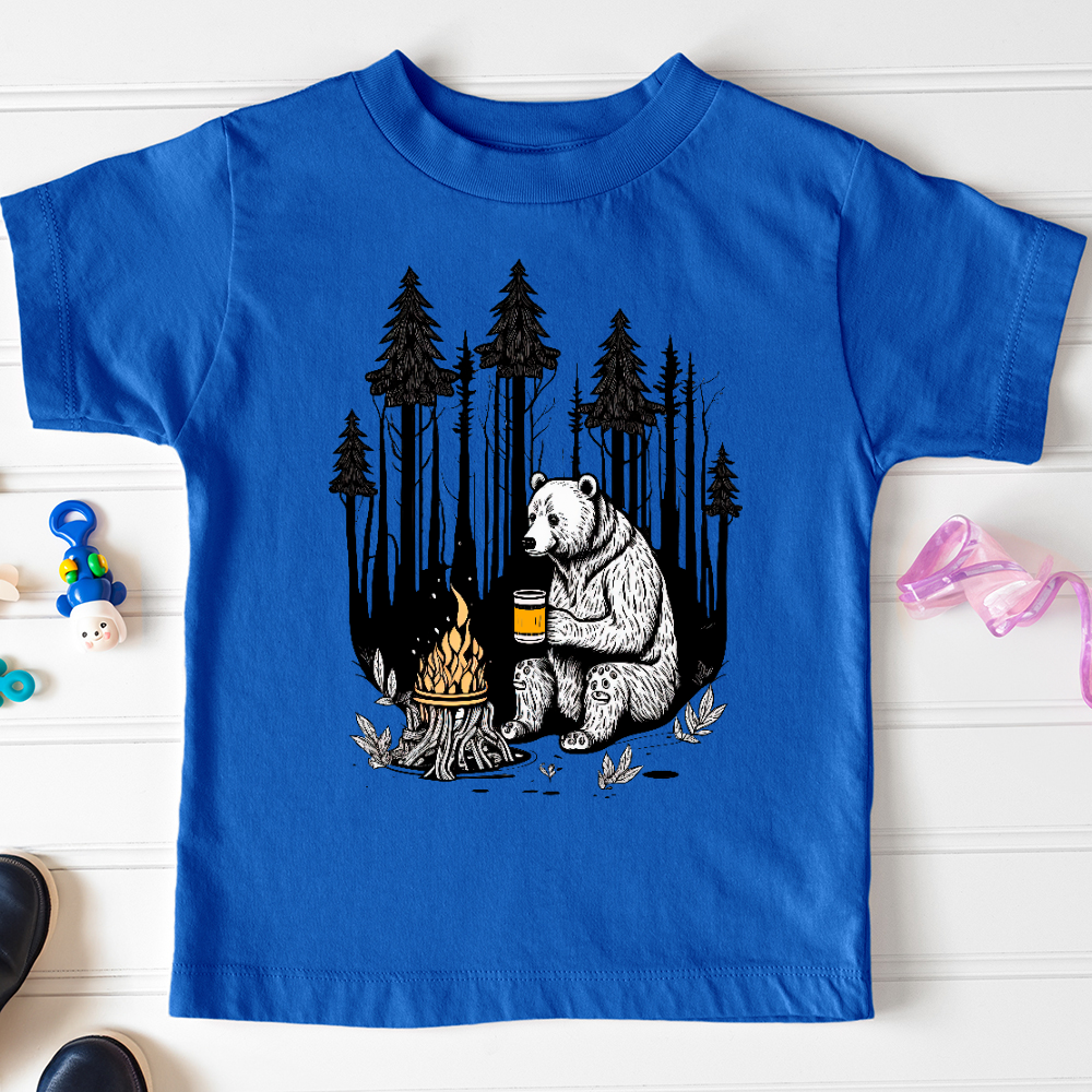 Viking Goods Bear Happy Hour Toddler Tee True Royal / 2T