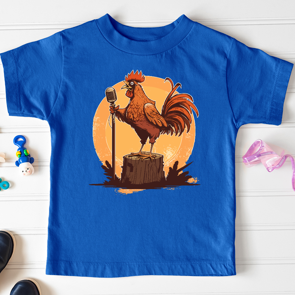 Viking Goods Chicken Rockstar Toddler Tee True Royal / 2T