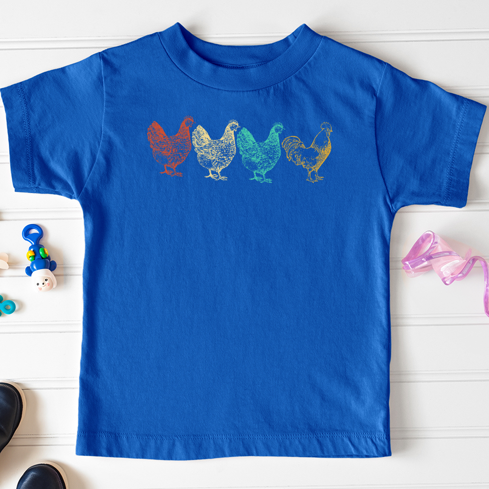 Viking Goods Chicken Scene Toddler Tee True Royal / 2T
