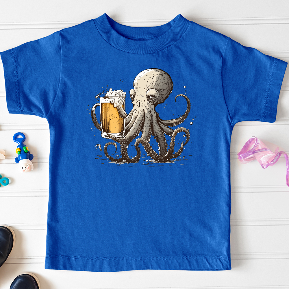 Viking Goods Octopus Happy Hour Toddler Tee True Royal / 2T