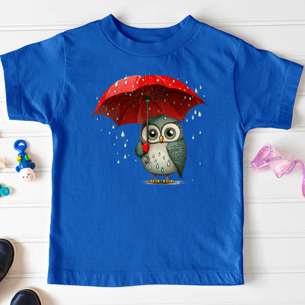 Viking Goods Owl in the Rain Toddler Tee True Royal / 2T