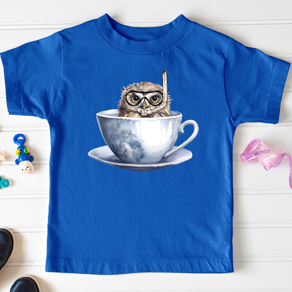 Viking Goods Snorkeling Owl Toddler Tee True Royal / 2T