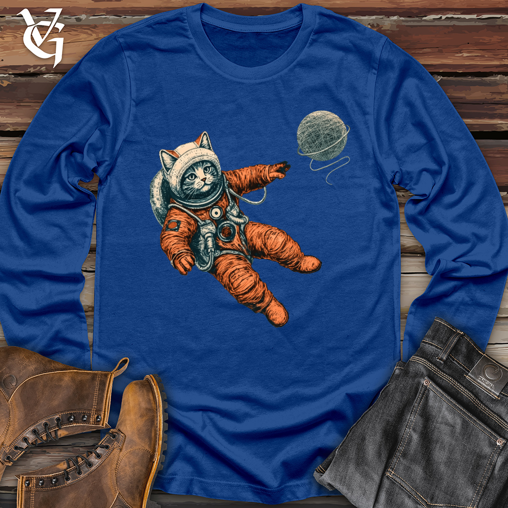 Viking Goods Astronaut Kitty Long Sleeve True Royal / L
