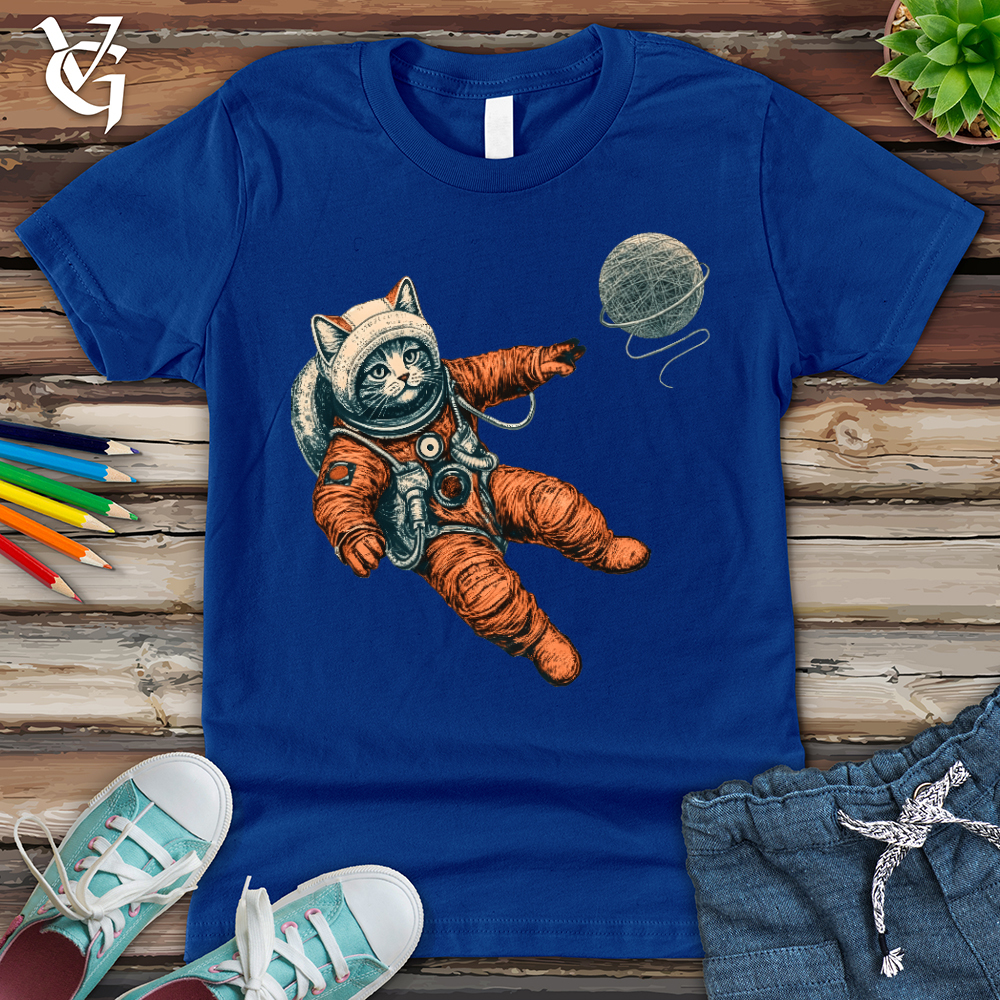 Viking Goods Astronaut Kitty Youth Tee True Royal / L