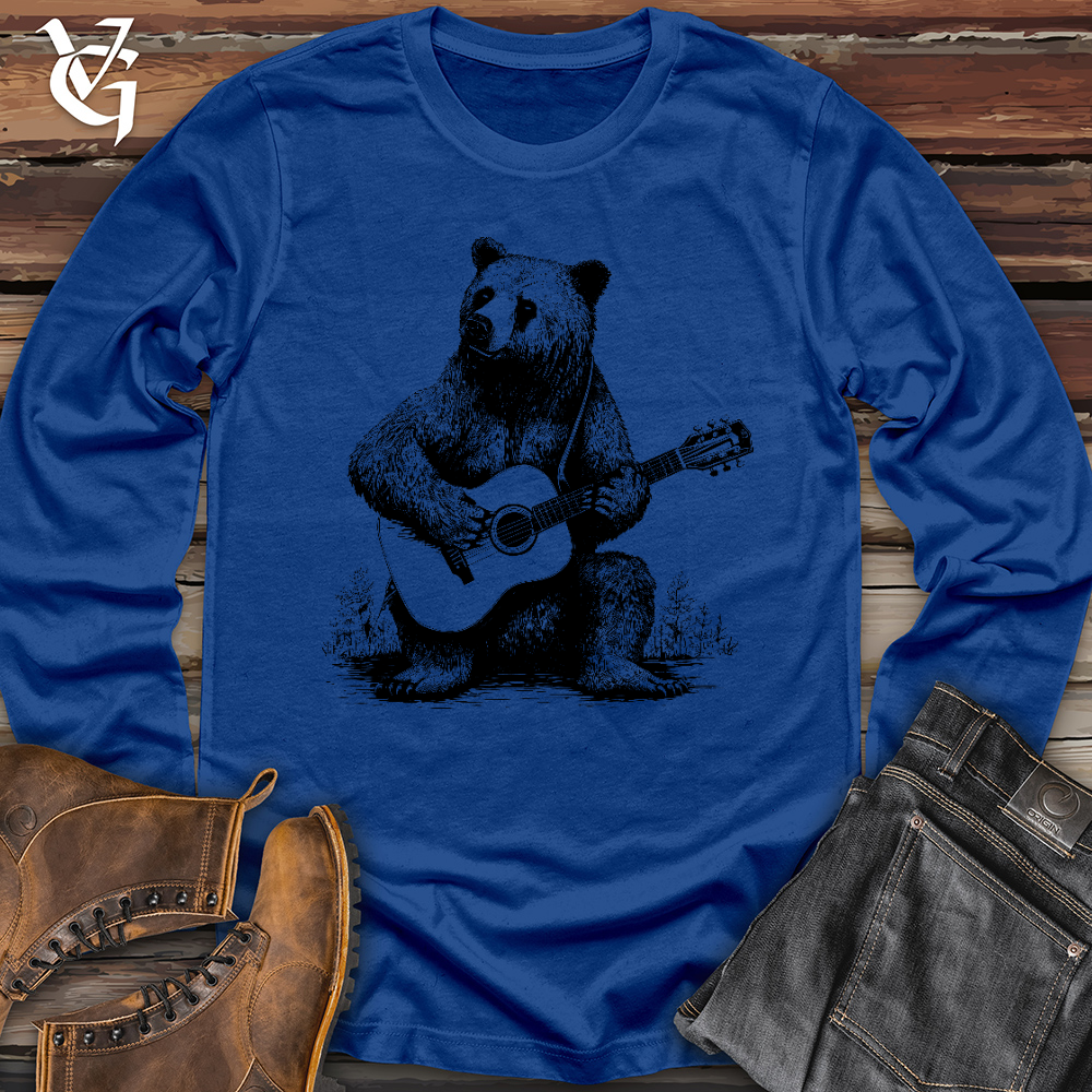 Viking Goods Bear Guitarist Long Sleeve True Royal / L