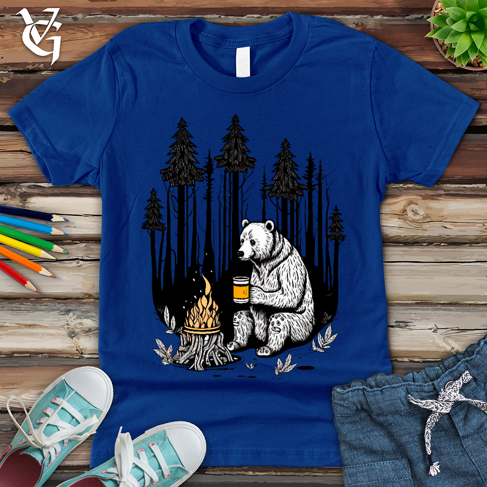 Viking Goods Bear Happy Hour Youth Tee True Royal / L