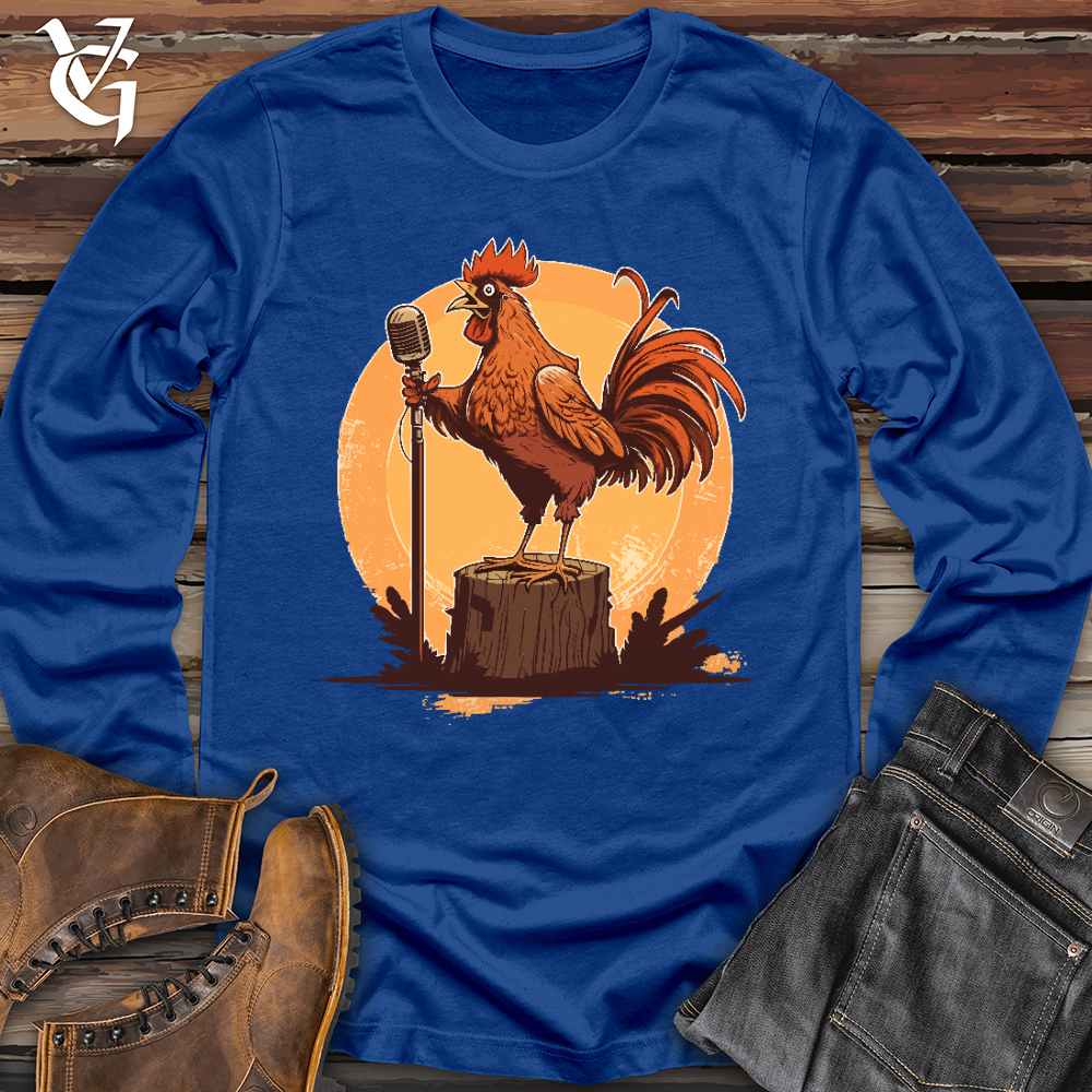 Viking Goods Chicken Rockstar Long Sleeve True Royal / L