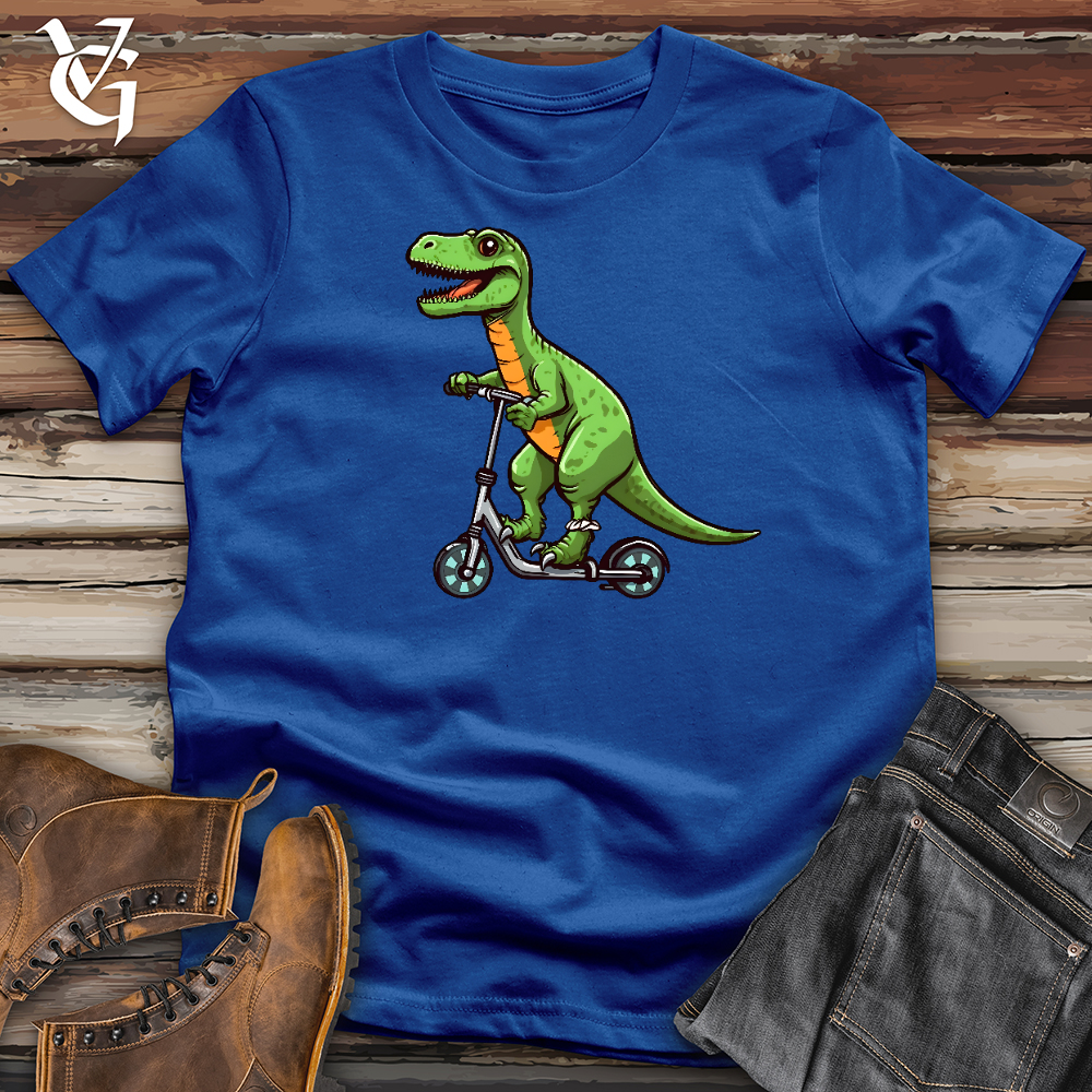 Viking Goods Dinosaur On Skates Cotton Tee True Royal / L