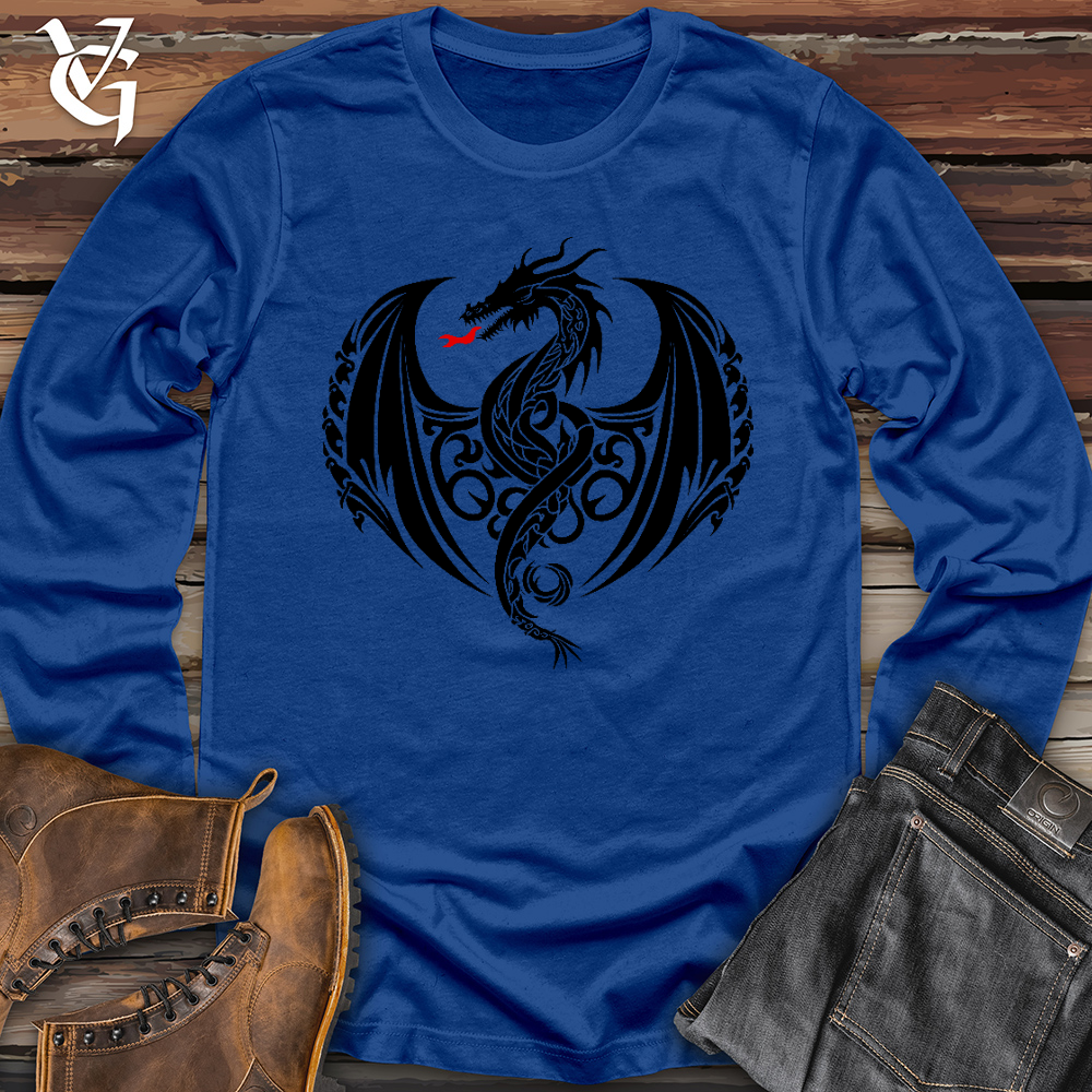 Viking Goods Fire Breathing Dragon Long Sleeve True Royal / L