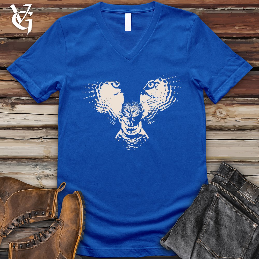 Viking Goods Flying Wolf V- Neck Tee True Royal / L