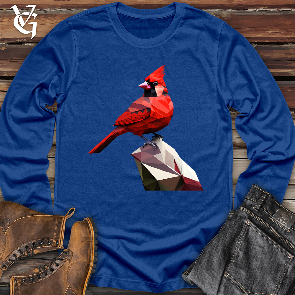 Viking Goods Geometric Cardinal Bird Long Sleeve True Royal / L