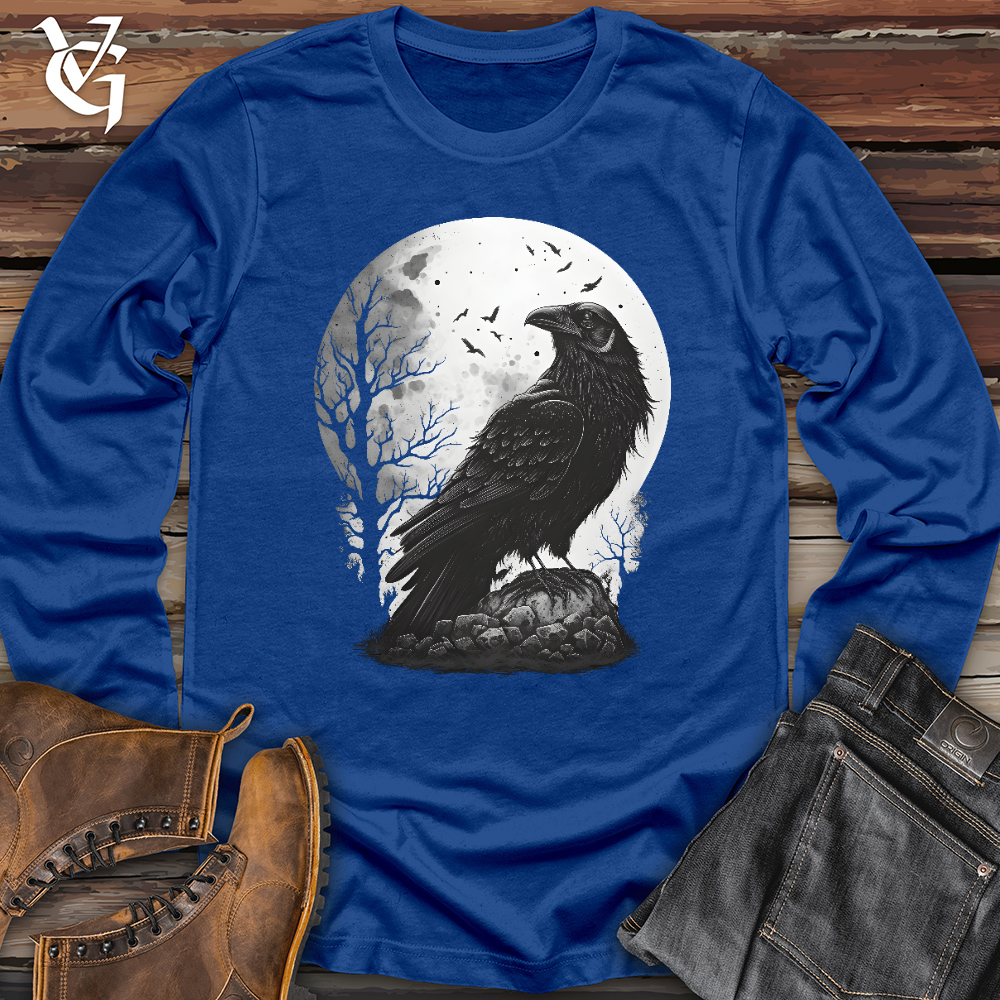 Viking Goods Midnight Raven Perch Long Sleeve True Royal / L