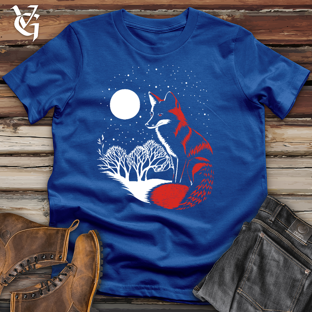 Viking Goods Moonlit Fox Cotton Tee True Royal / L