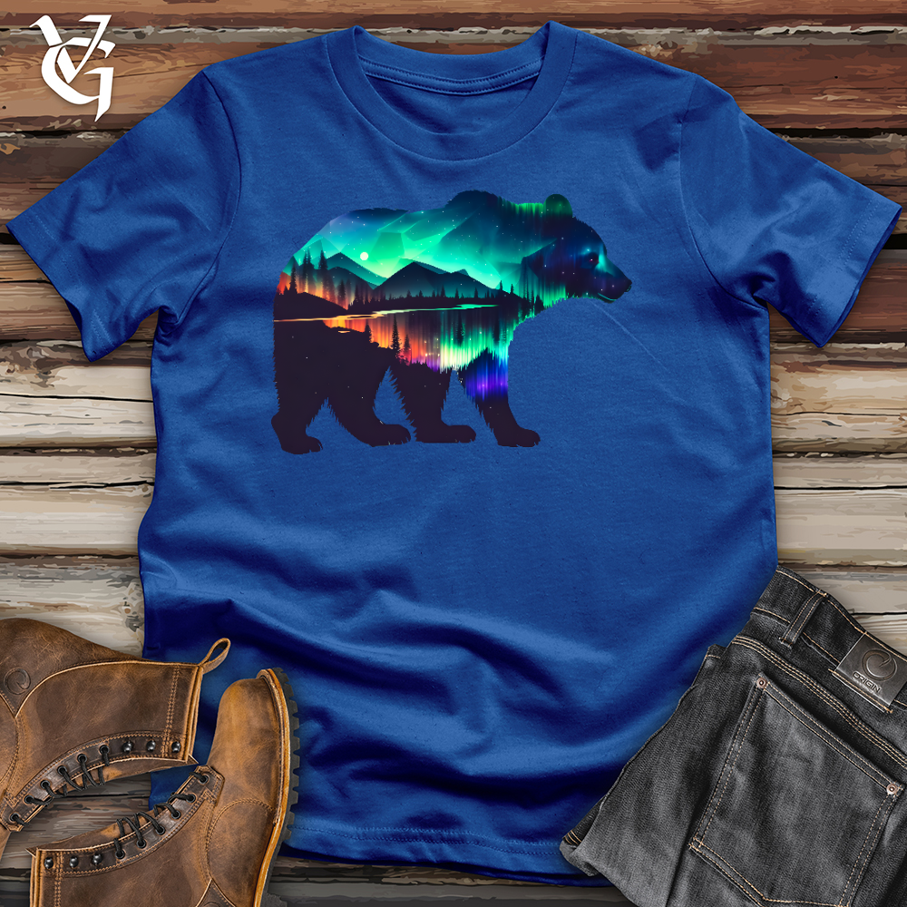 Viking Goods Northern Lights Bear Cotton Tee True Royal / L
