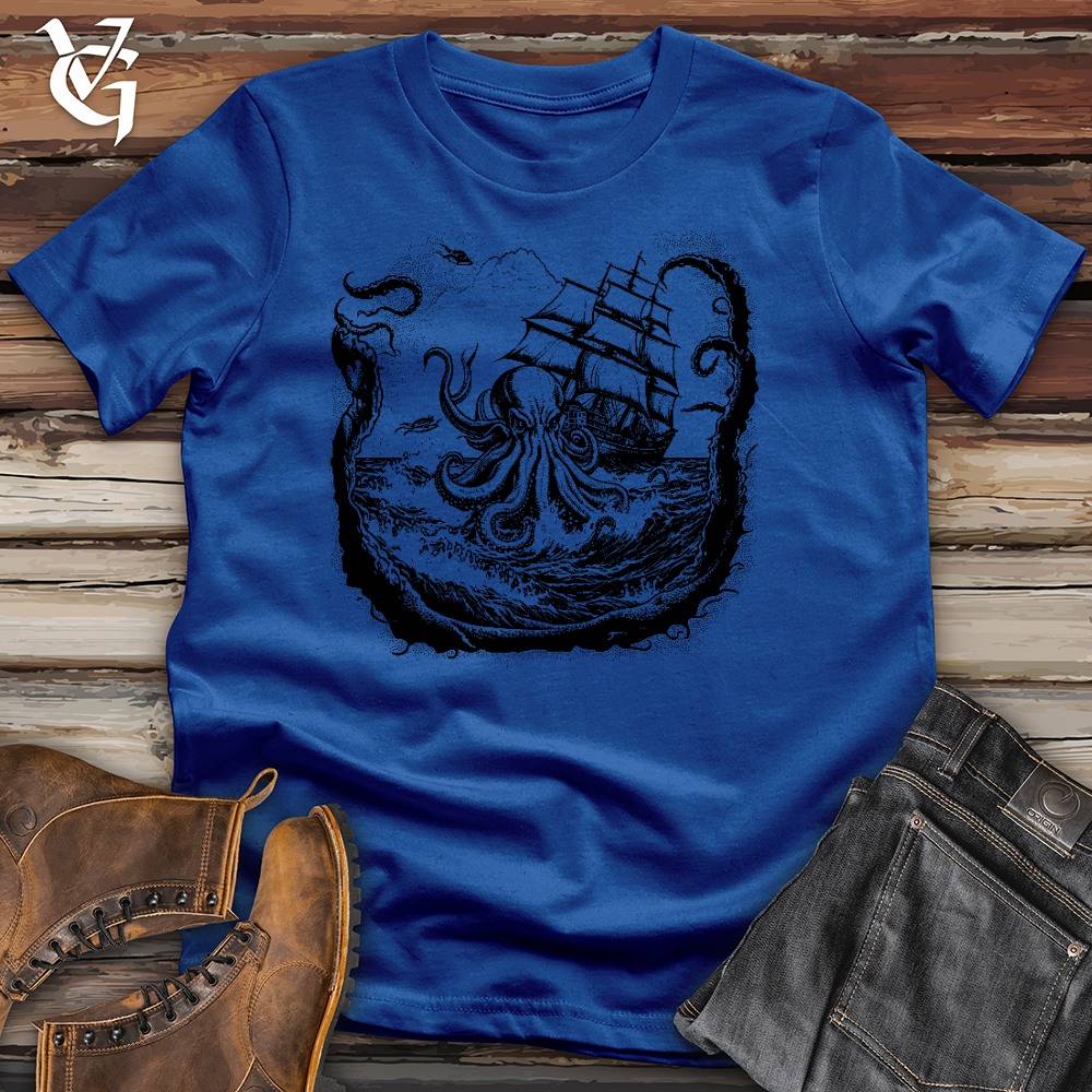 Viking Goods Octopus At Sea Cotton Tee True Royal / L