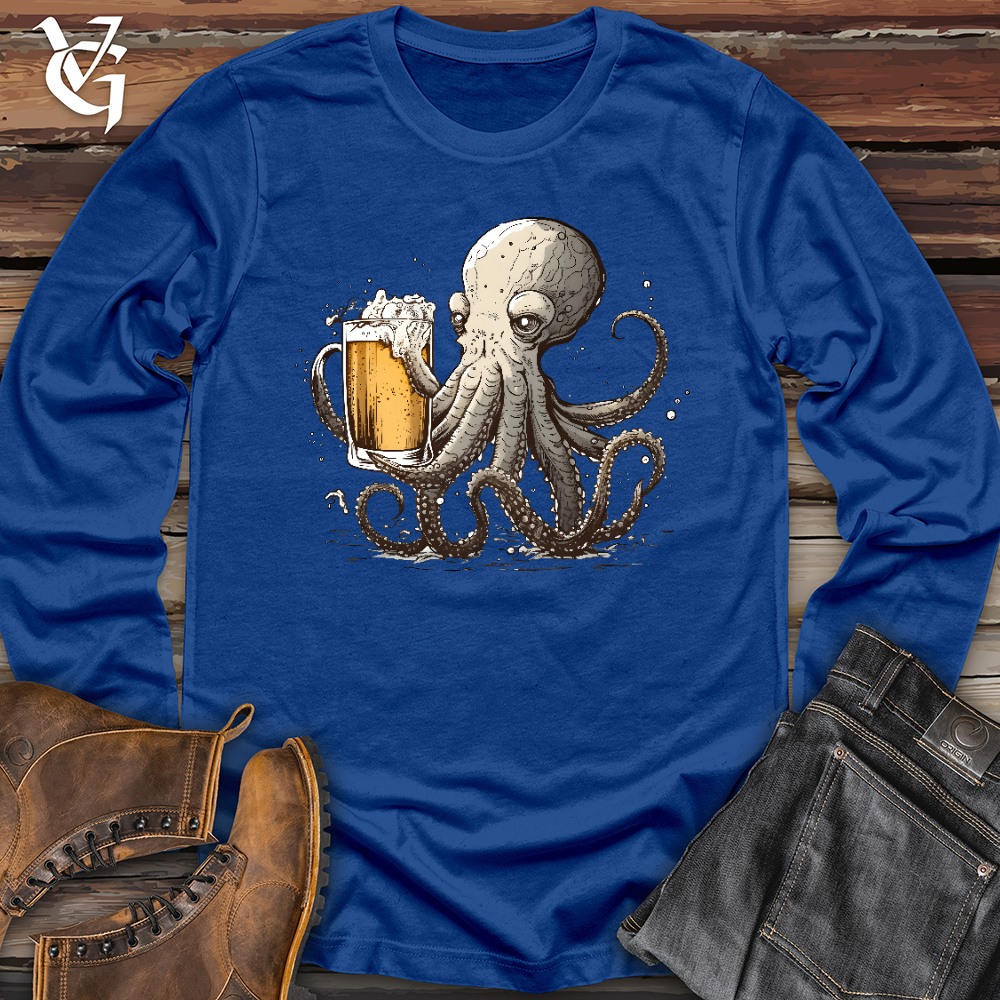 Viking Goods Octopus Happy Hour Long Sleeve True Royal / L