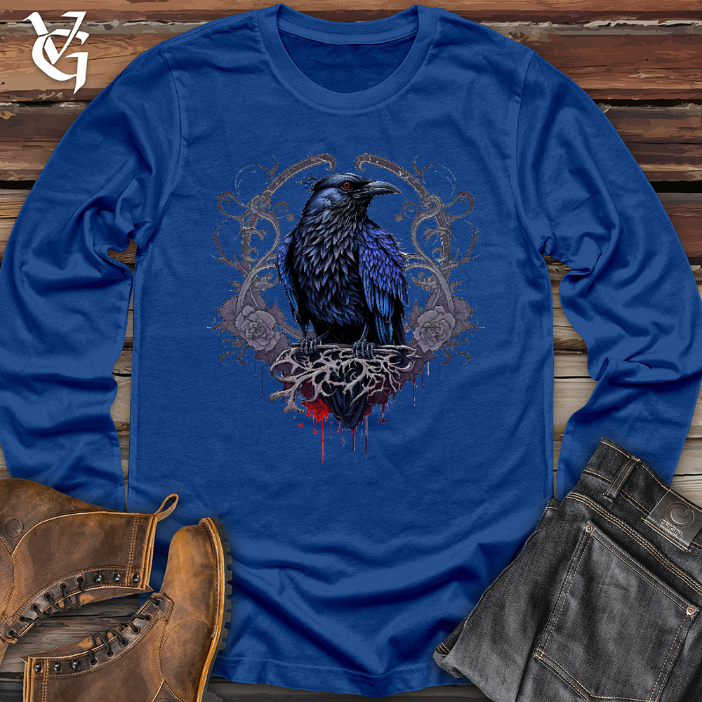 Viking Goods Odins Raven Long Sleeve True Royal / L
