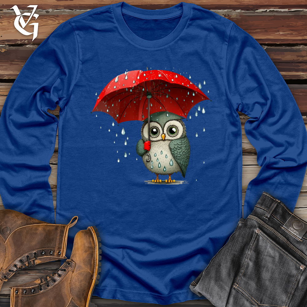 Viking Goods Owl in the Rain Long Sleeve True Royal / L