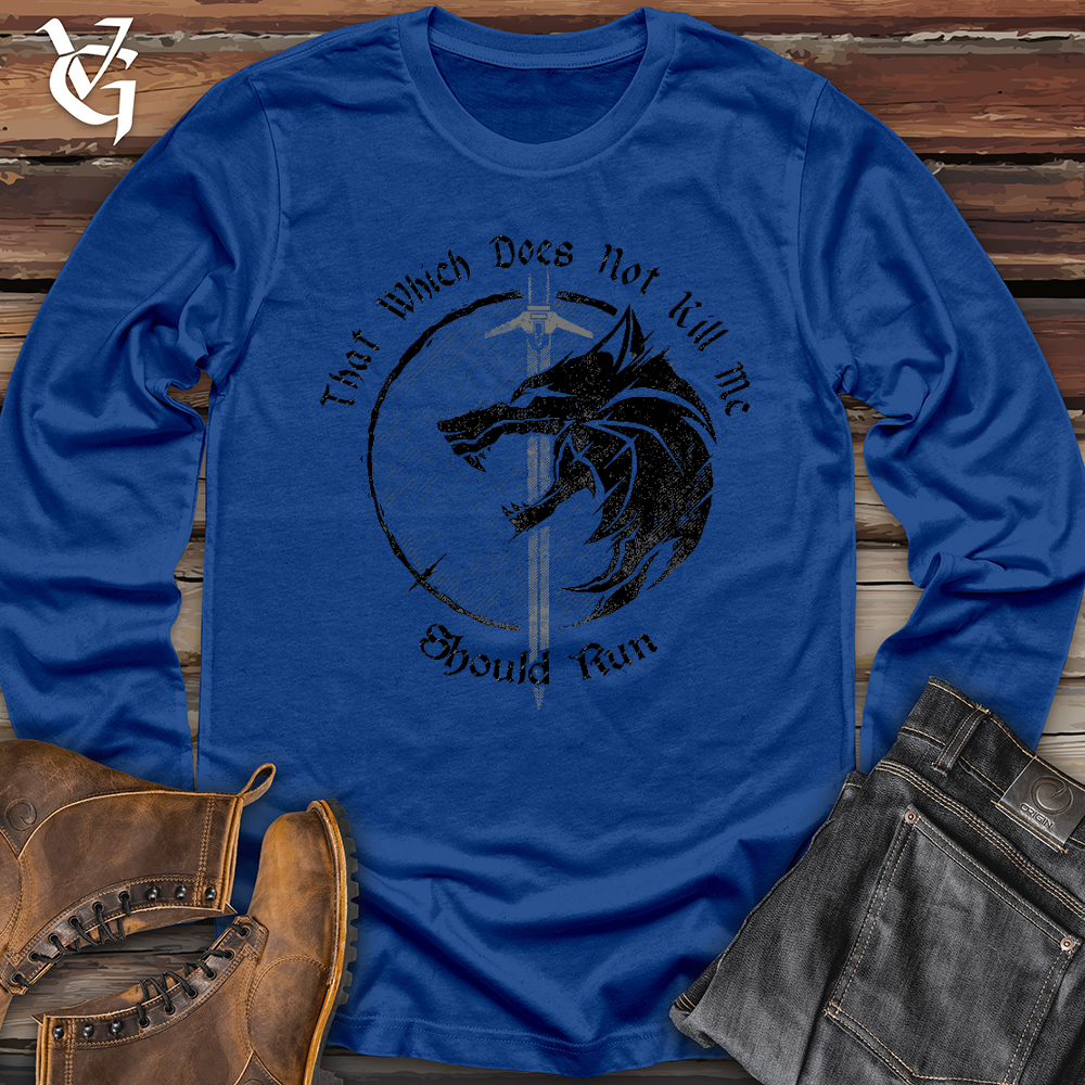 Viking Goods Should Run Wolf Long Sleeve True Royal / L