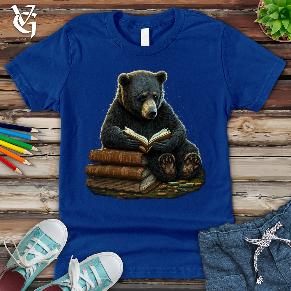 Viking Goods Studious Bear Youth Tee True Royal / L