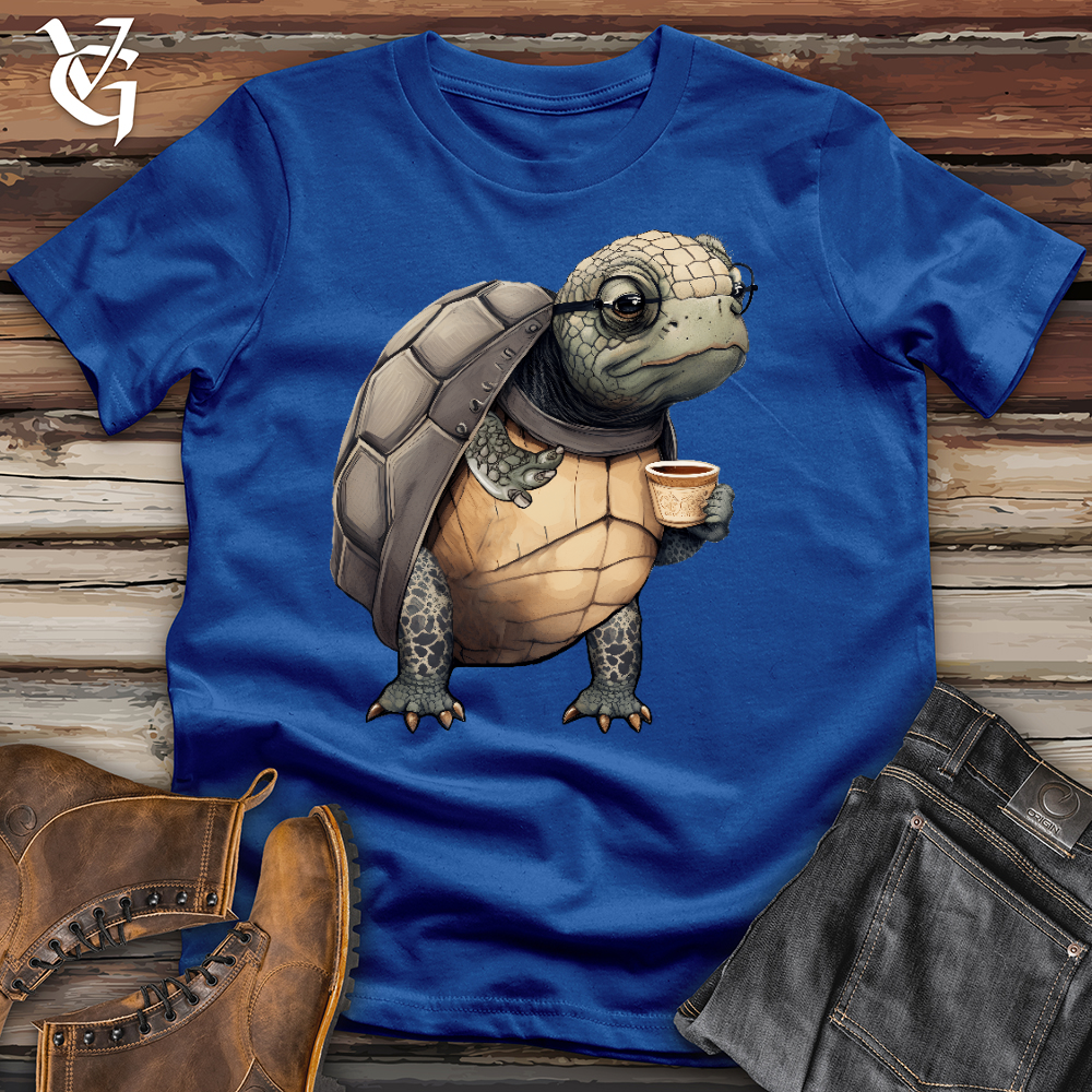 Viking Goods Turtle Tea Time Cotton Tee True Royal / L