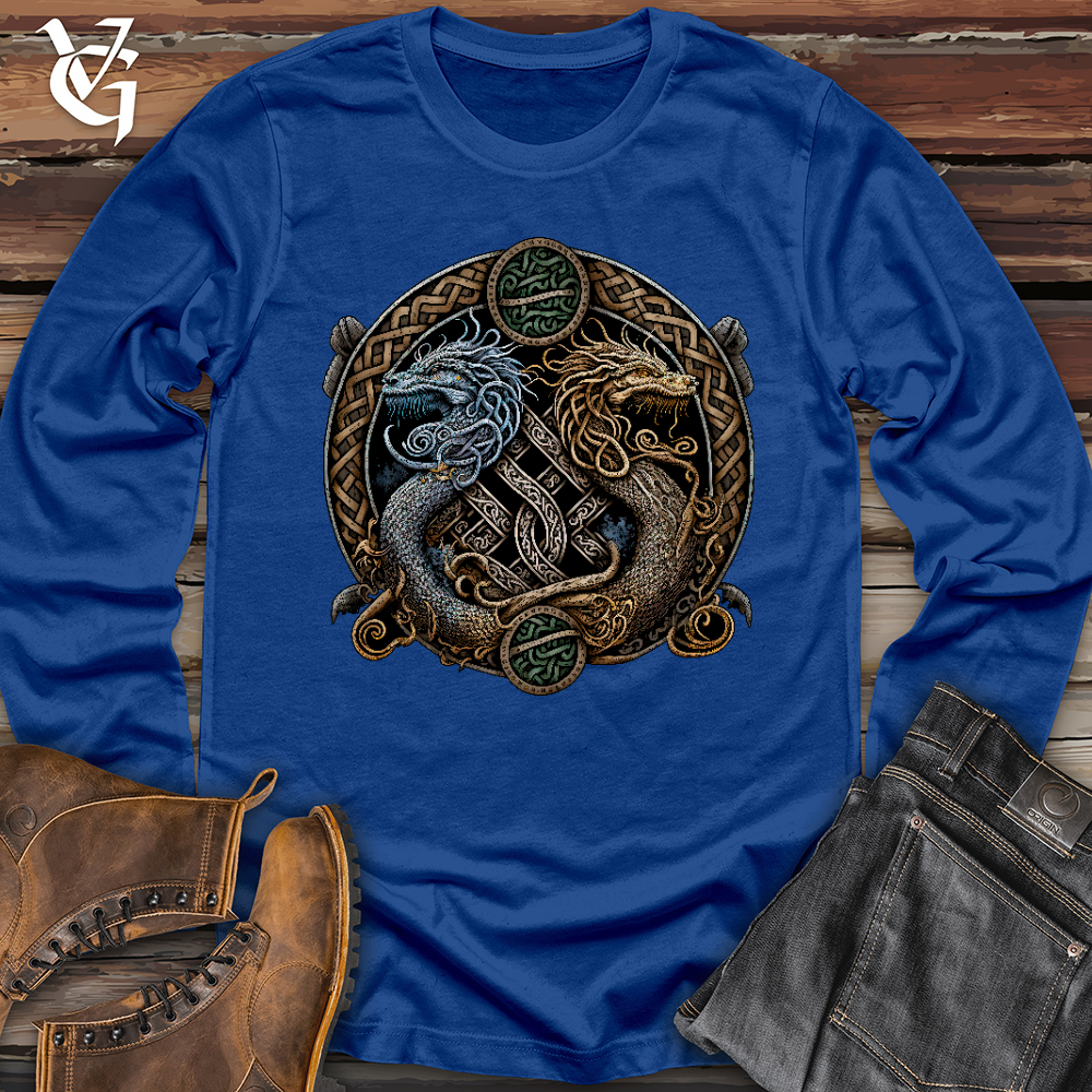 Viking Goods Two Dragons Long Sleeve True Royal / L