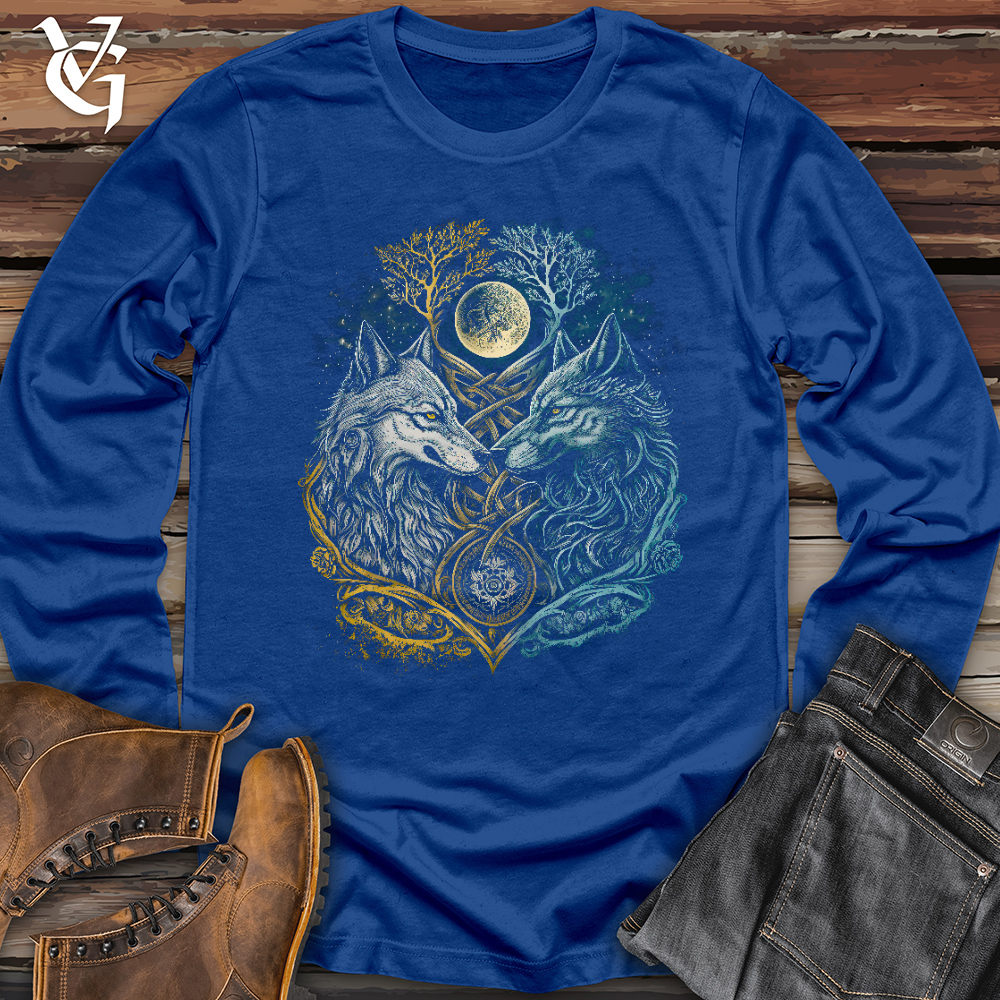 Viking Goods Two Wolf Long Sleeve True Royal / L