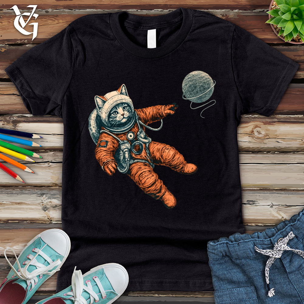 Viking Goods Astronaut Kitty Youth Tee Vintage Black / L