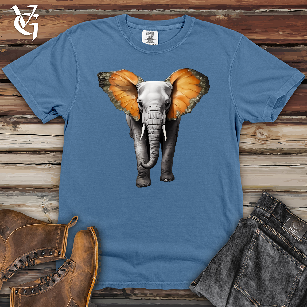 Viking Goods Butterfly Elephant Heavy Cotton Comfort Colors Tee Washed Denim / L