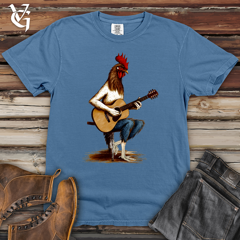 Viking Goods Chicken Guitarist Heavy Cotton Comfort Colors Tee Washed Denim / L