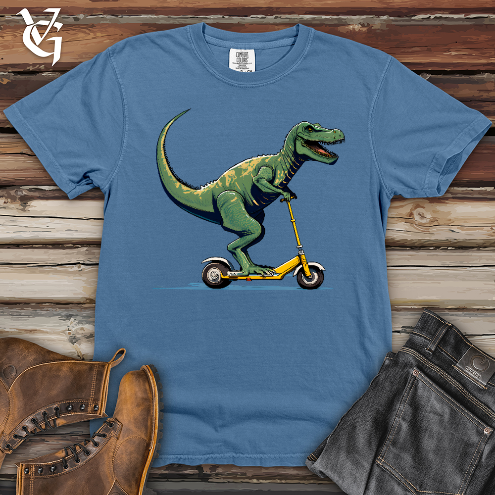 Viking Goods Dino Scoot Heavy Cotton Comfort Colors Tee Washed Denim / L