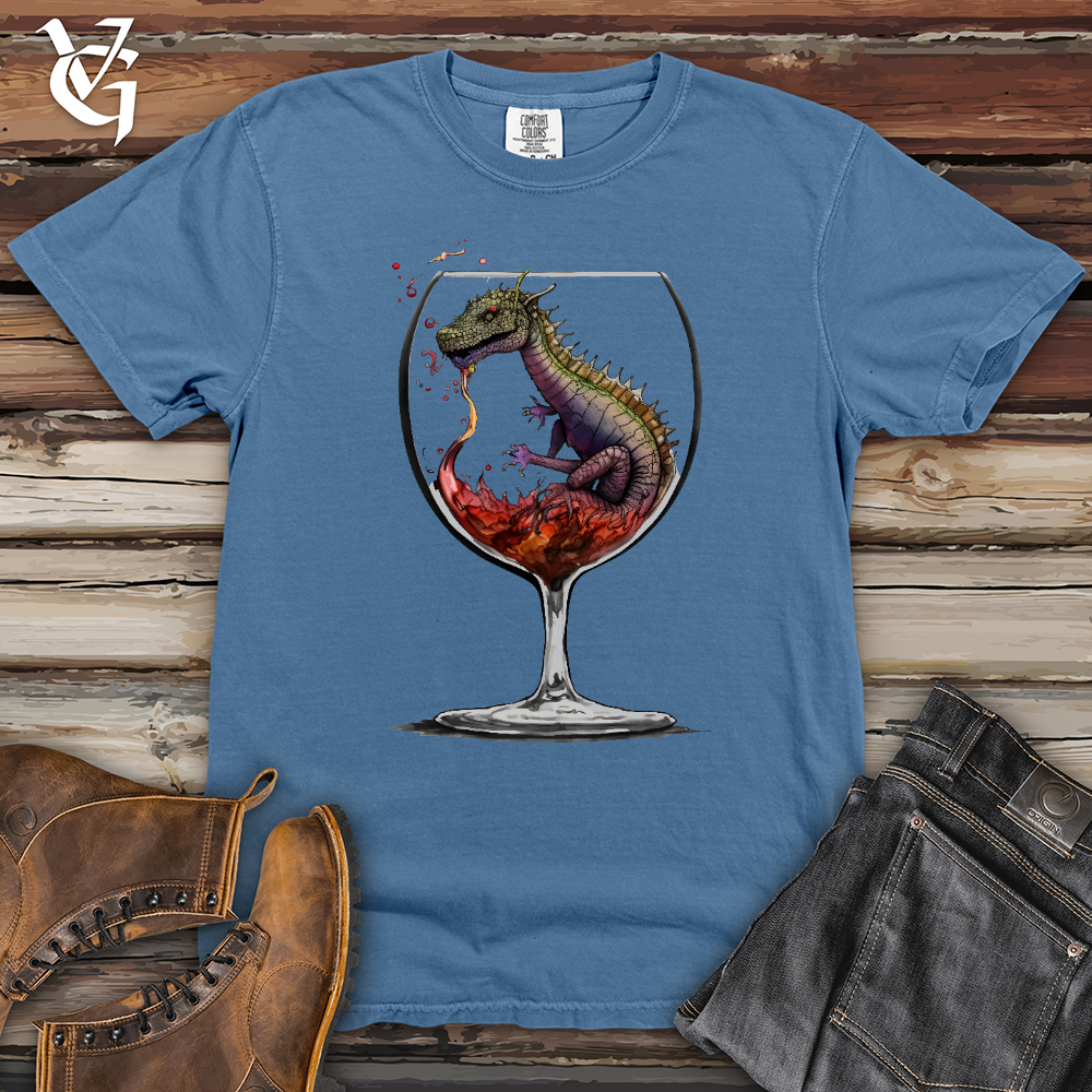 Viking Goods Dragons Drink Heavy Cotton Comfort Colors Tee Washed Denim / L