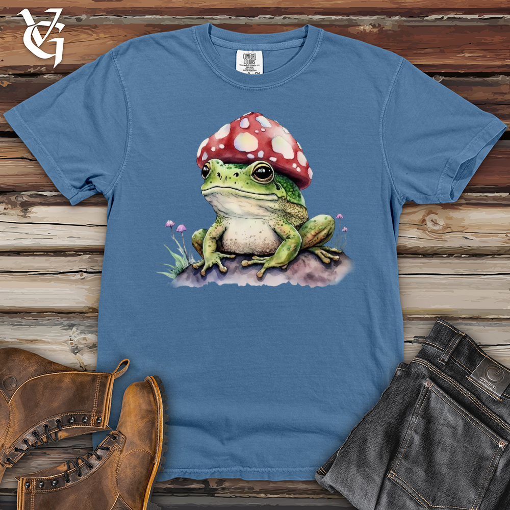 Viking Goods Frog Mushroom Head Heavy Cotton Comfort Colors Tee Washed Denim / L