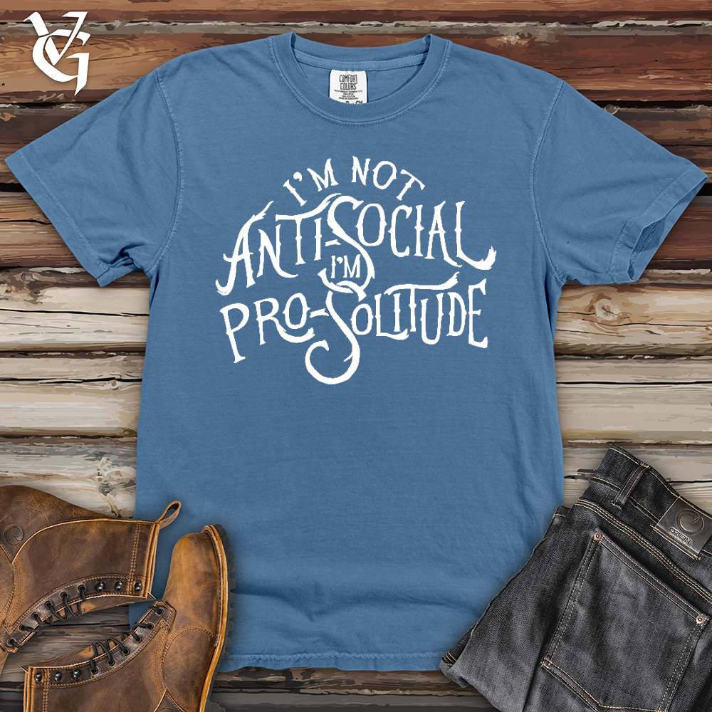 Viking Goods I'm Not AntiSocial Heavy Cotton Comfort Colors Tee Washed Denim / L