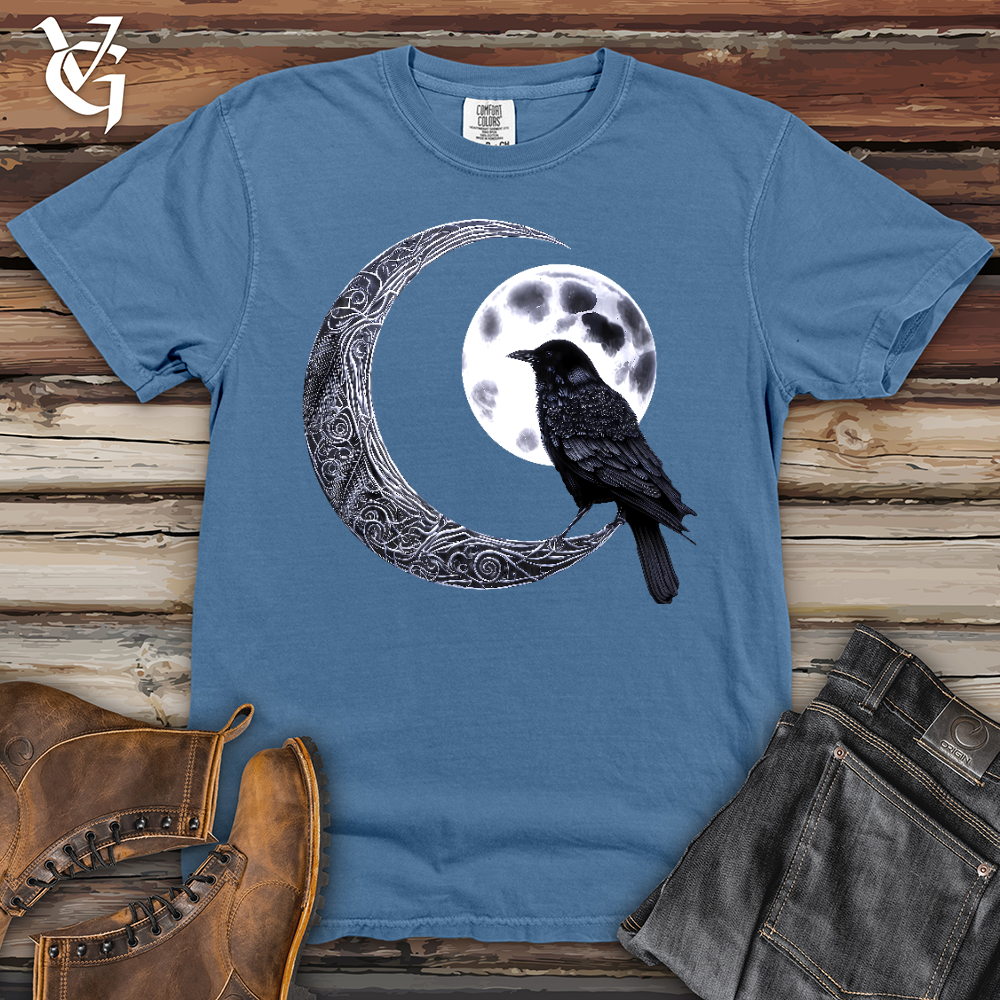 Viking Goods Raven & Moon Negotiations Heavy Cotton Comfort Colors Tee Washed Denim / L