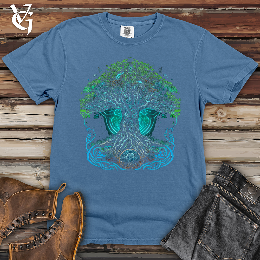 Viking Goods Yggdrasil Spirit Heavy Cotton Comfort Colors Tee Washed Denim / L