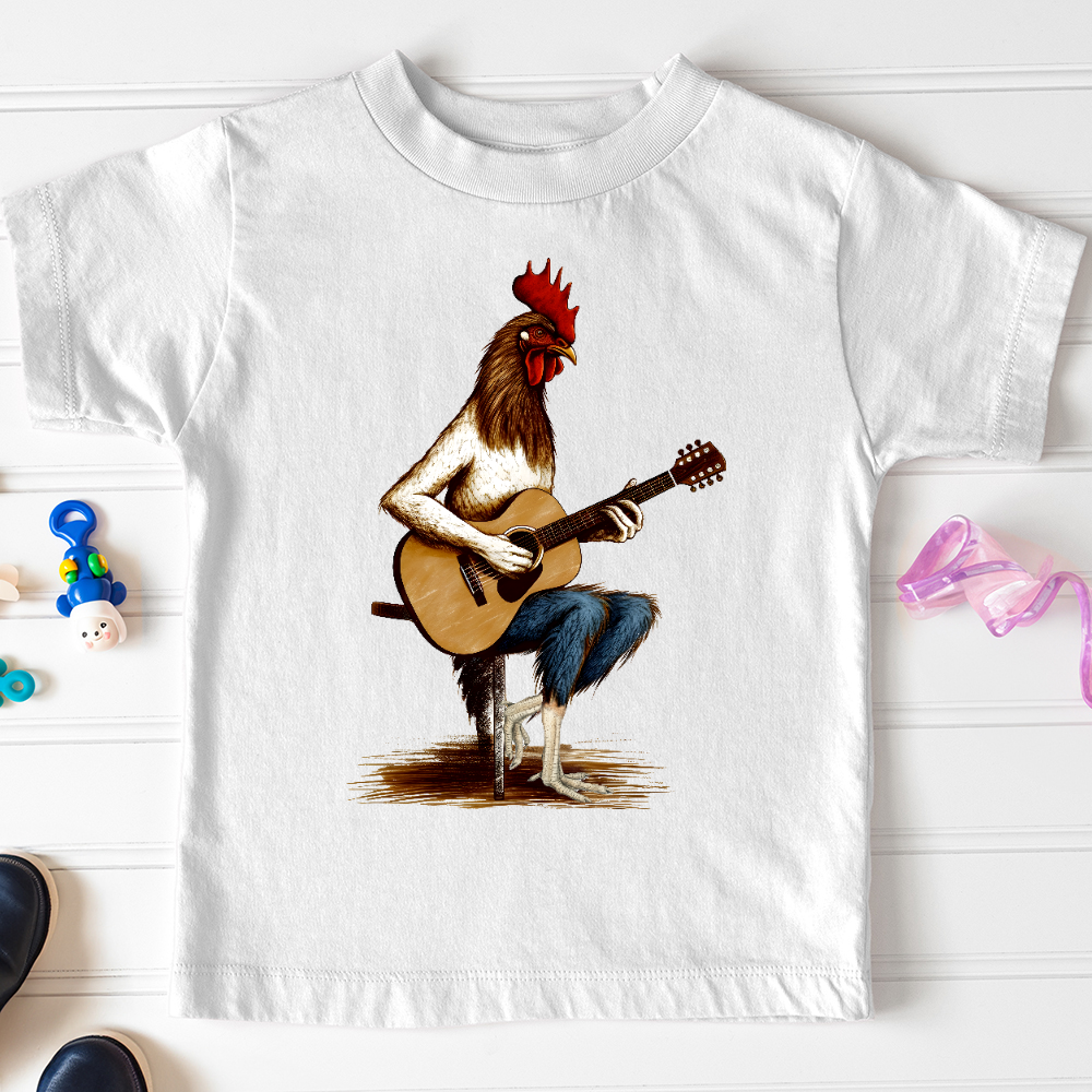 Viking Goods Chicken Guitarist Toddler Tee White / 2T